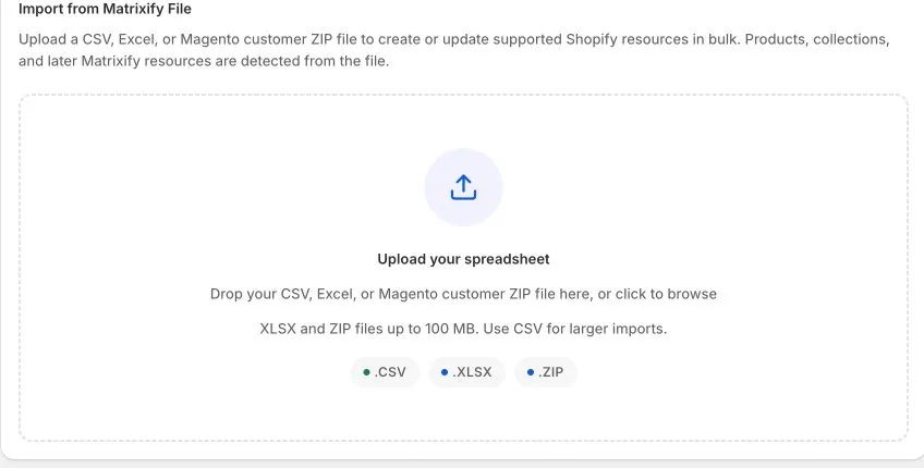 The EditEngine Advanced Import upload area for a Companies spreadsheet