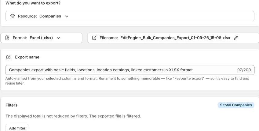 Companies selected as the EditEngine export resource